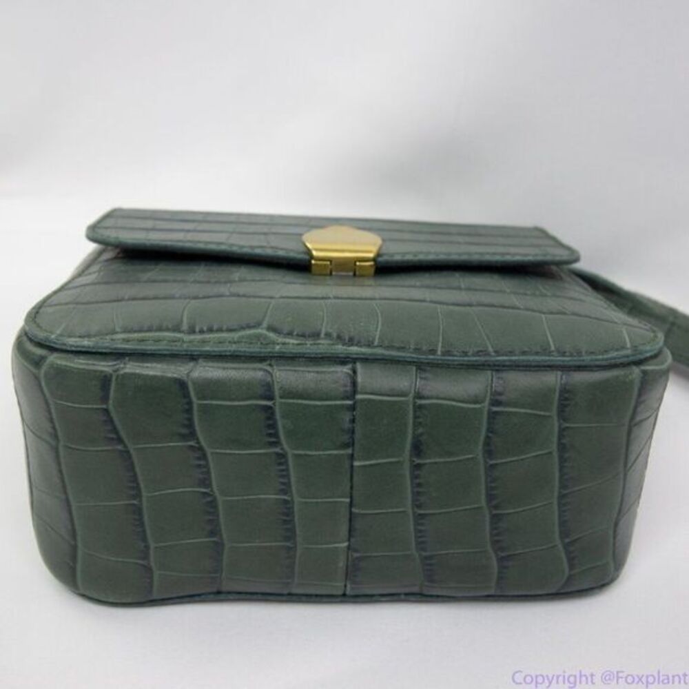 New! Madewell The Mini Abroad Crossbody Bag Croc Embossed Leather - Picture 12 of 16